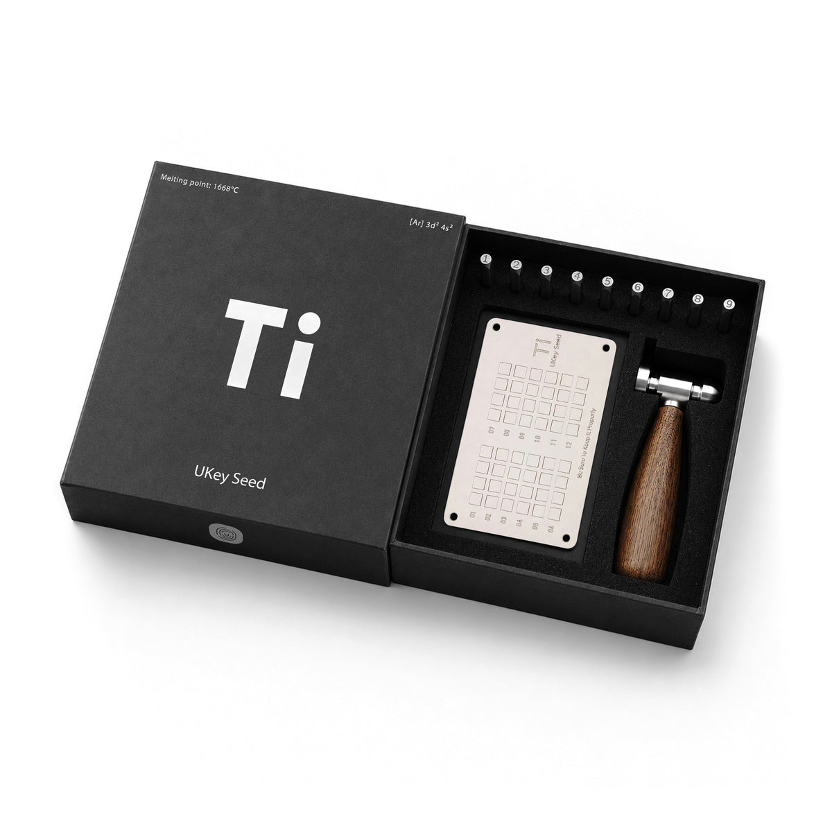 UKey Seed Ti Titanium Seed Phrase Backup Plate