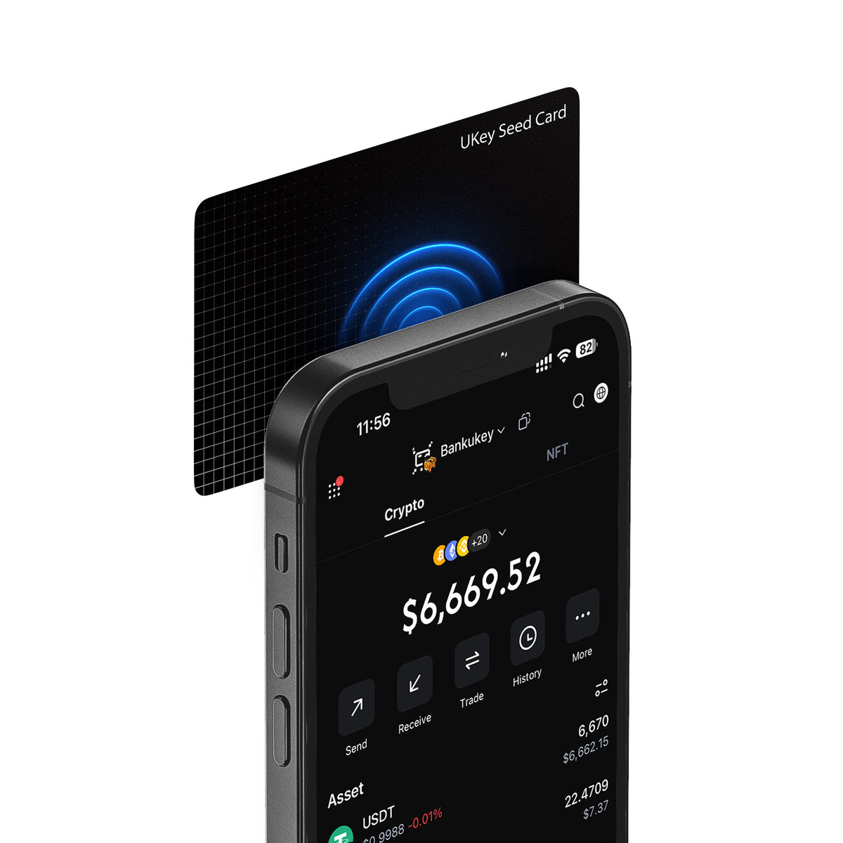 UKey Seed Card NFC Seed Phrase Backup Card